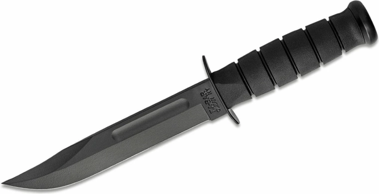 Ka-Bar Full Size Black – cuchillo outdoor de 18 cm con funda Kydex
