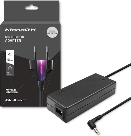 Adaptador de red para Acer 65 W, 19 V, 3.42 A, conector 5.5 × 1.7 mm + cable de alimentación