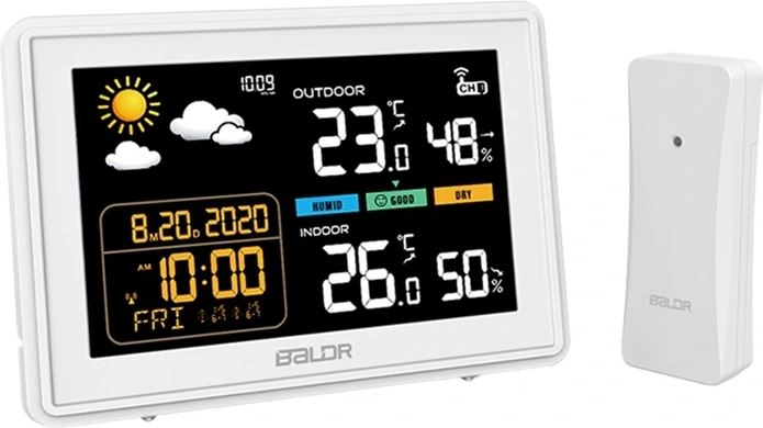 Estación meteorológica BaldrTherm con sensor exterior
