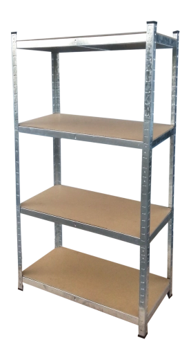 Estantería metálica de 4 baldas 150 × 70 × 30 cm, capacidad de carga 150 kg por balda