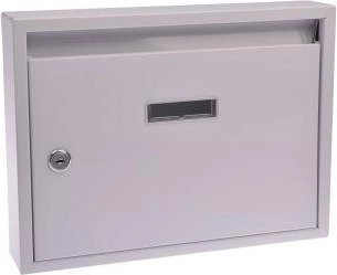 Buzón para edificios 320 × 240 × 60 mm blanco sin orificios