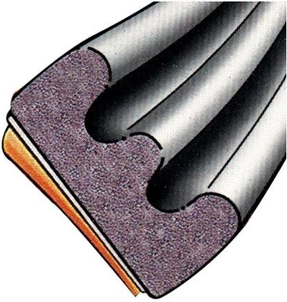 Burlete para ventanas y puertas EPDM perfil E 9 × 4 mm, blanco, 6 m Trelleborg