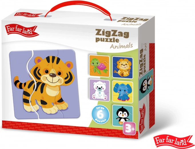 Puzzle ZigZag Animalitos Far Far Land 6 Imágenes