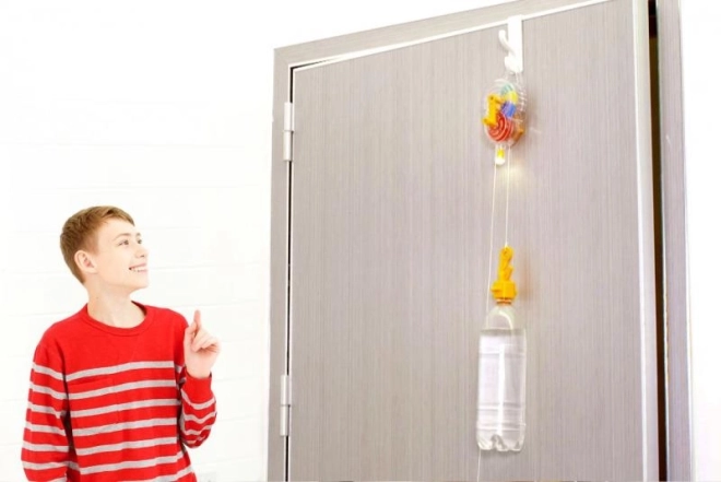 Kit educativo 4M Eco‑Tech bombilla con accionamiento manual y por gravedad