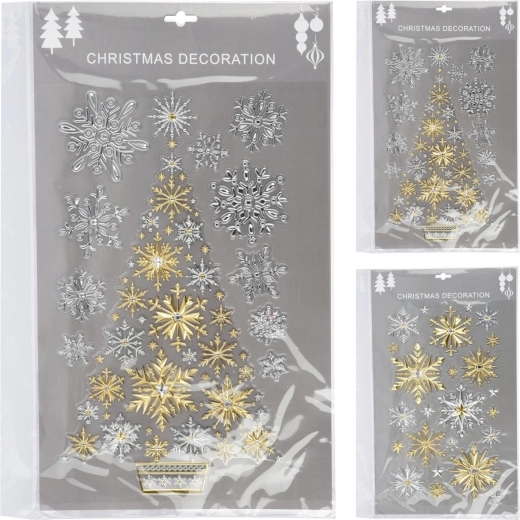 Pegatinas navideñas para ventana 41 × 29 cm – mix de motivos