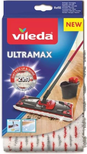 Vileda Ultramax cabezal de recambio Microfibre 2en1 para suelos duros