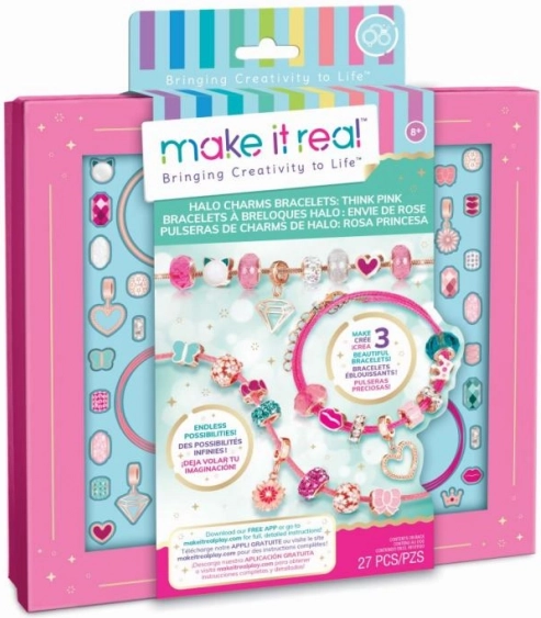 Set para hacer pulseras – rosa