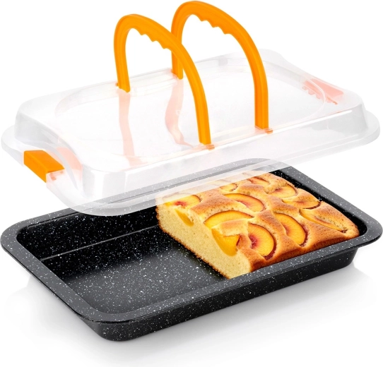 Molde para hornear de granito con tapa 36 × 23 × 4,5 cm
