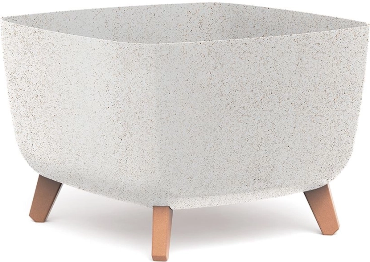 Maceta Gracia Square Eco Wood 39 × 39 × 27 cm blanca