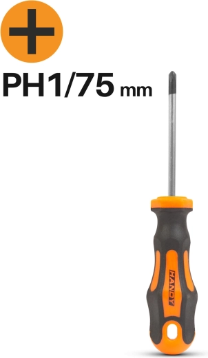 Destornillador Phillips PH1, 75 mm