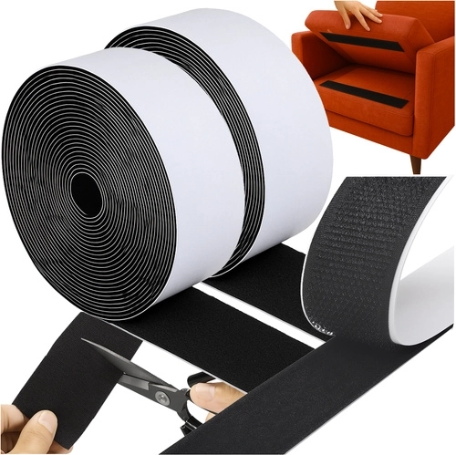 Cinta autoadhesiva de velcro 5 m x 5 cm negra Ruhhy