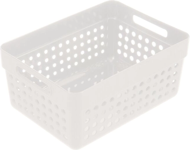 Cesta organizadora de almacenamiento Terra blanca 15,5 × 11,5 × 7,3 cm