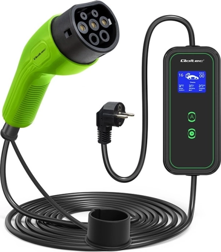 Cargador portátil Qoltec para vehículos eléctricos