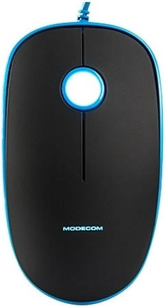 Modecom MC-M111 ratón óptico con cable azul‑negro