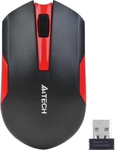 Ratón inalámbrico V-Track negro-rojo