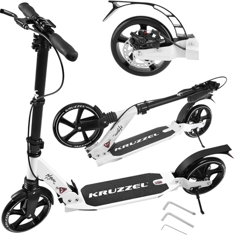 Patinete urbano plegable Kruzzel Hyperion con suspensión y ruedas de 200 mm
