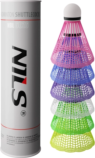 Volantes de bádminton NILS multicolor 6 uds.