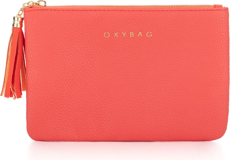 Neceser de cuero en color coral