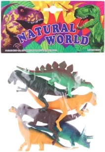 Dinosaurios de plástico en bolsa – set de 6 uds