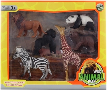 Set de animales salvajes de plástico para niños