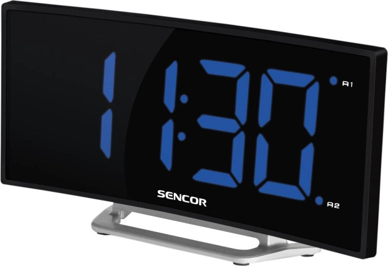 Despertador digital Sencor con pantalla LED azul