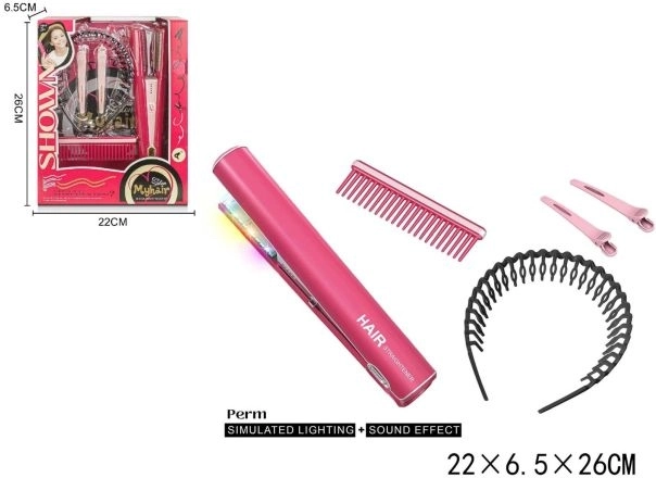 Set de peluquería con plancha para el cabello