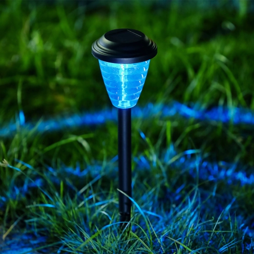 Lámpara solar de pincho con LED RGB