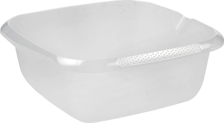 Bol de cocina cuadrado transparente con pico vertedor 8 l (34 × 34 cm)