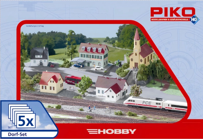 Piko Hobby set de construcción Aldea, 5 piezas