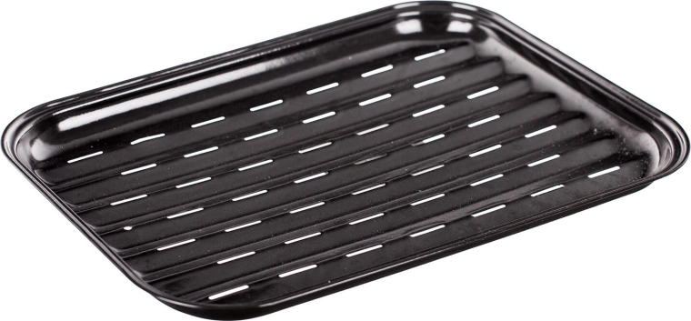Bandeja de asado esmaltada 35 × 24 cm, negra