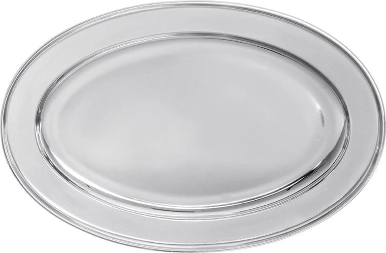 Bandeja de servir de acero inoxidable 34,5 × 23 cm