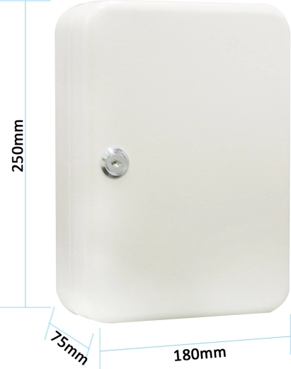 Armario para llaves para 48 llaves, gris, 250 × 180 × 75 mm