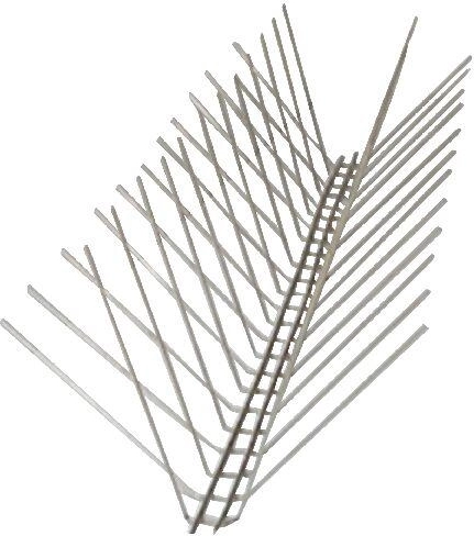 Púas protectoras contra palomas de acero inoxidable 50 × 10 cm, 40 púas