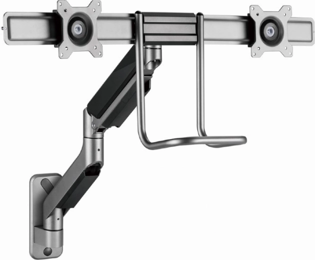 Soporte de pared doble para monitores de 17-32 pulgadas, 8 kg