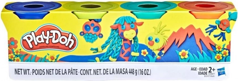 Plastilina Play-Doh, set de 4 botes, 448 g – Wild