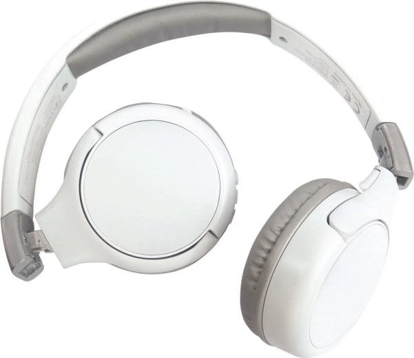 Auriculares infantiles plegables inalámbricos y con cable – blancos, Bluetooth 5.0, 85 dB