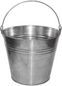 Cubo galvanizado de 15 l con asa metálica resistente