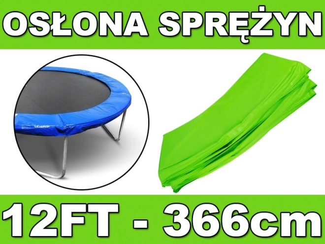 Cubierta protectora de muelles SKYRAMIZ para trampolín de jardín 366 cm (12 ft) – verde