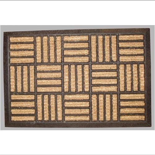 Felpudo Criss Cross 40 × 60 cm de fibra de coco y PP