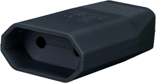 Solight clavija plana (enchufe) tipo C Euro 2,5 A, recta, IP20, negra - 1 unidad