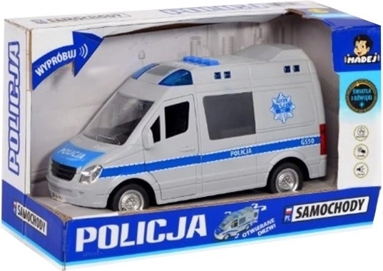 Coche de policía con luces y sonidos 1:16