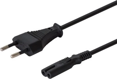 Cable de alimentación plano tipo ocho C7 2 pines 1,8 m