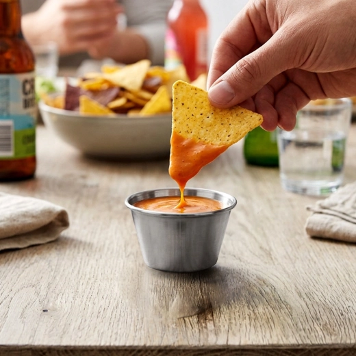 Servicio elegante de dips y salsas