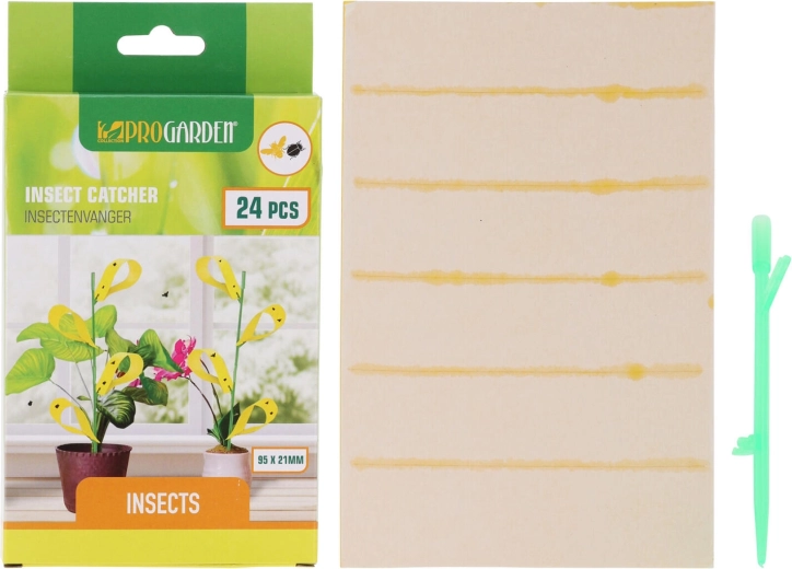 Placas adhesivas para plagas de 9,5 × 2,1 cm con soportes