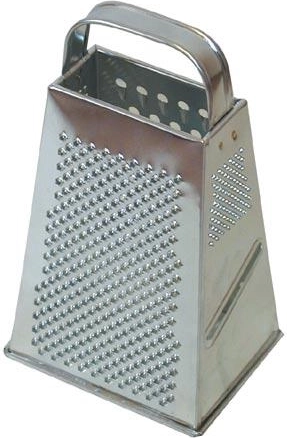 Rallador piramidal de acero inoxidable, 4 superficies de corte