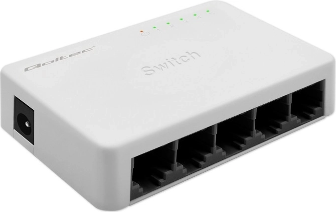 Conmutador de red Qoltec 5× RJ45, 100 Mb/s Fast Ethernet LAN