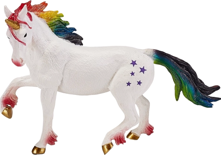 Unicornio con melena arcoíris