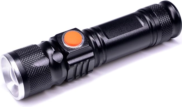 Solight linterna de bolsillo LED recargable 200 lm con zoom