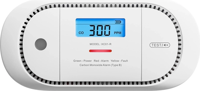 Detector de monóxido de carbono X‑Sense XC01‑R con pantalla LCD y batería reemplazable