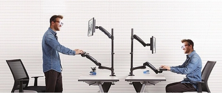 Trabajo ergonómico sentado y de pie